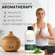 White Tea Diffuser Oil Refill, 4.1 fl oz (118 mL) – Long-Lasting Fragrance Oil with Neroli & Bergamot for Waterless, Ultrasonic and Reed Diffusers