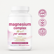 AIDODMOM™ Magnesium Complex for Women, 240 Vegetarian Capsules | 20-in-1 Formula
